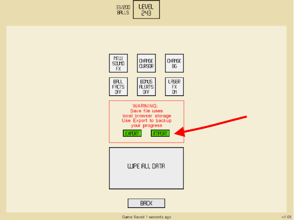 Idle breakout codes - click on import